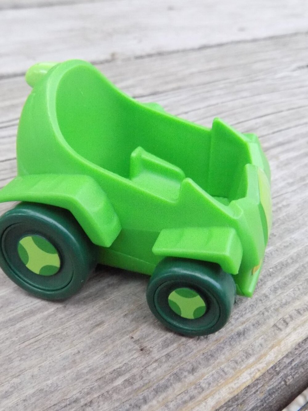 Green Toy Plastic Car, Cake Topper, Used Toy